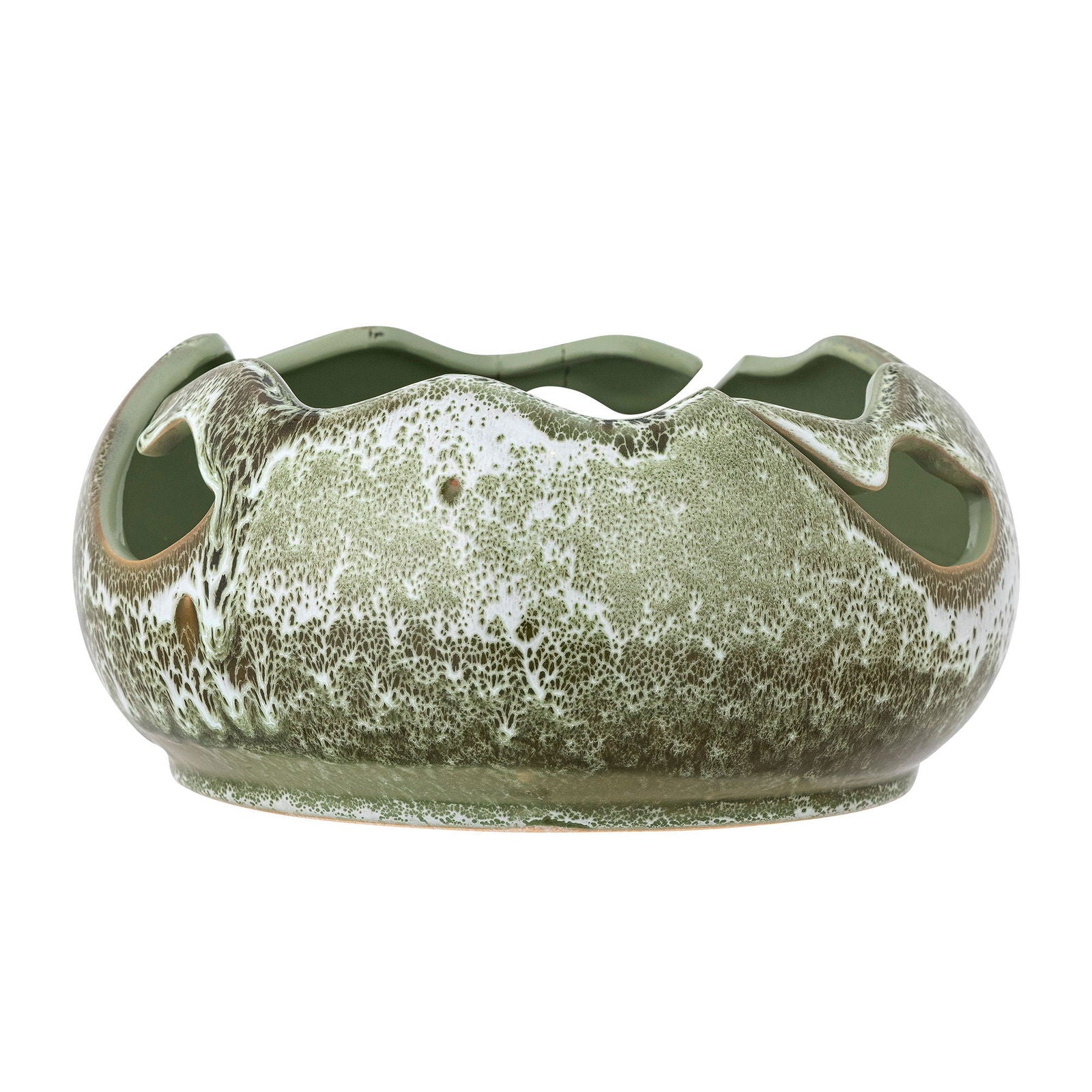 Bloomingville Leonas Deco Bowl, Green, Stoneware - vivahabitat.com