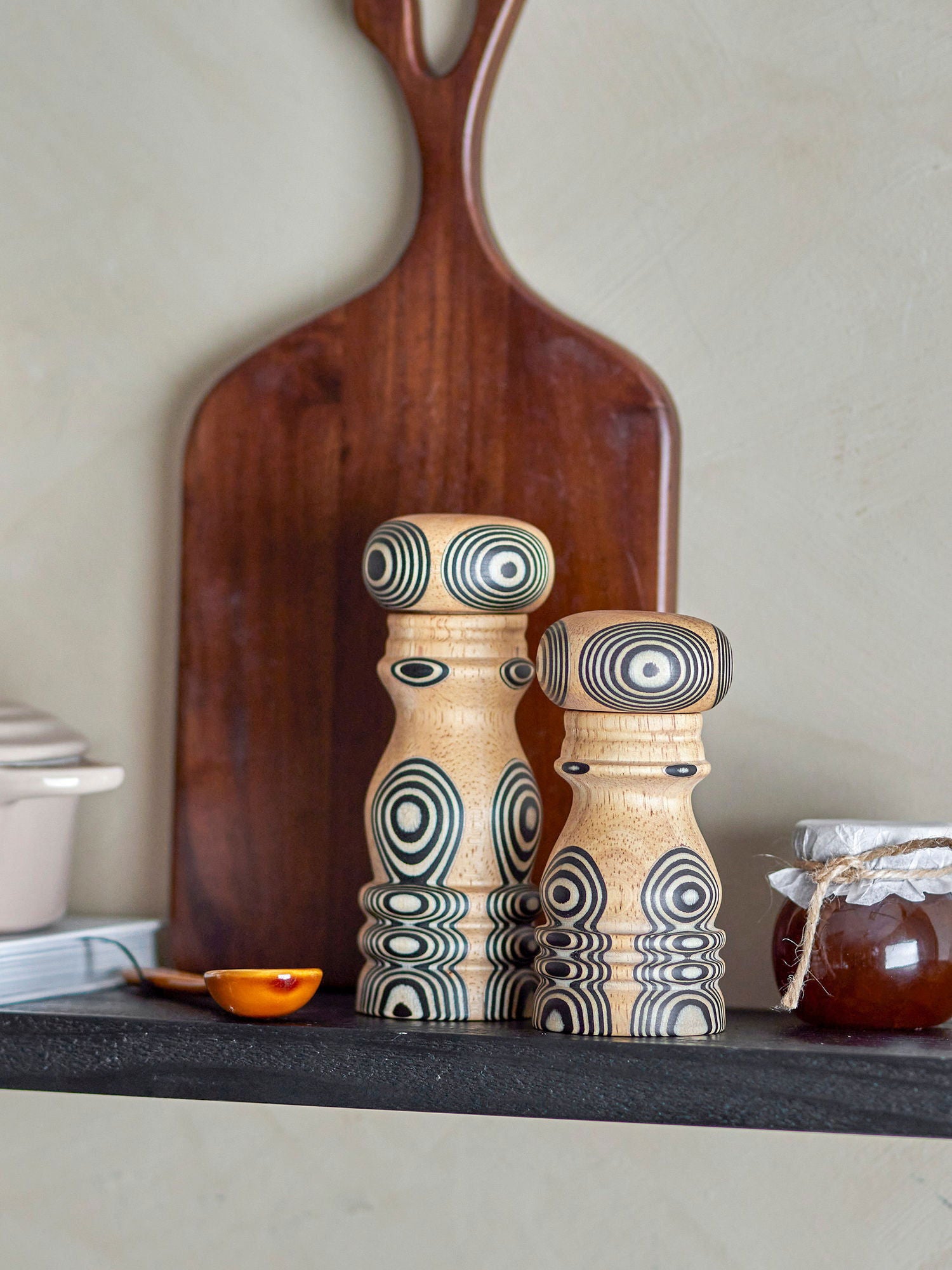 Bloomingville Malado Salt & Pepper Mill, Nature, Rubberwood - vivahabitat.com