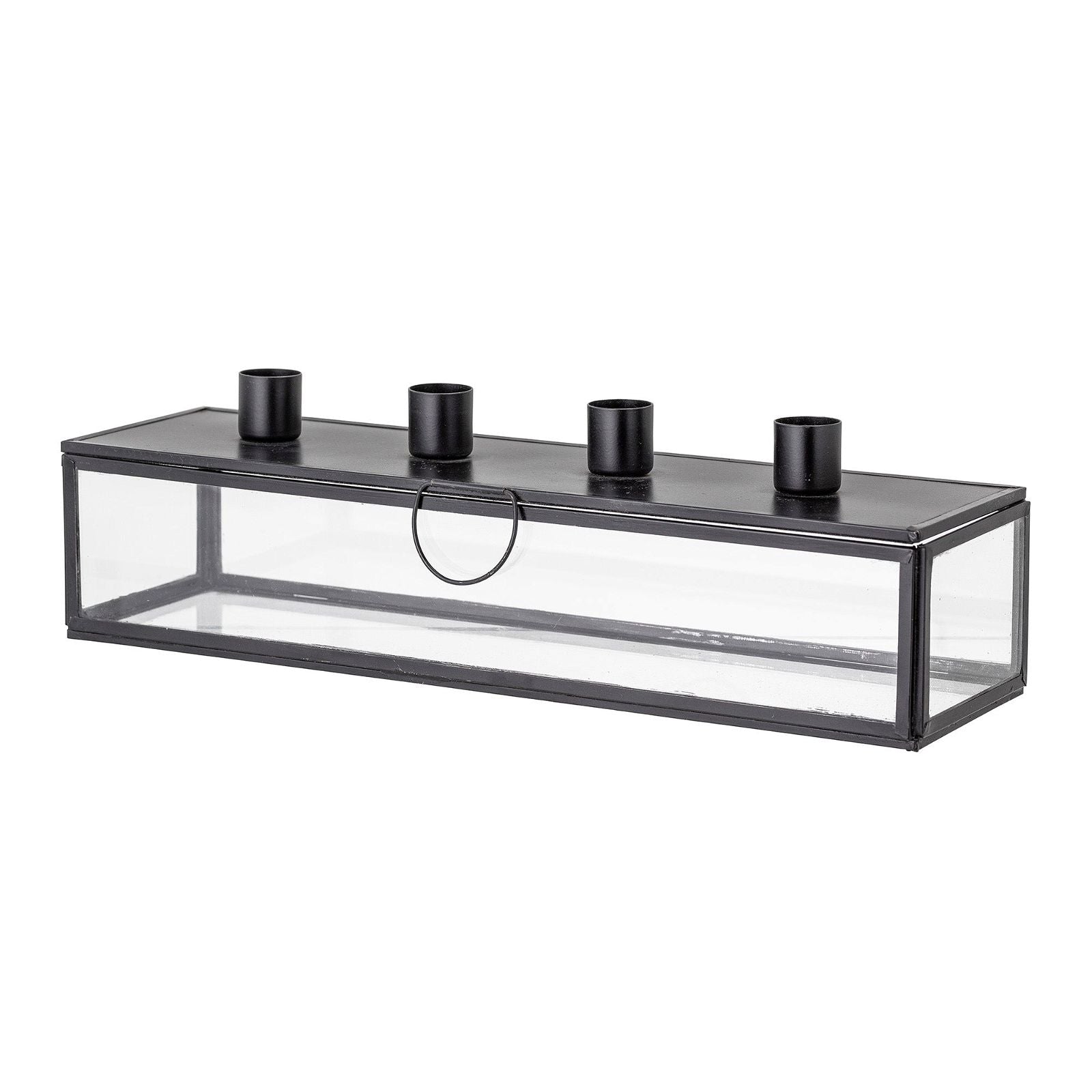 Bloomingville Pelo Advent Candle Holder, Black, Glass - vivahabitat.com