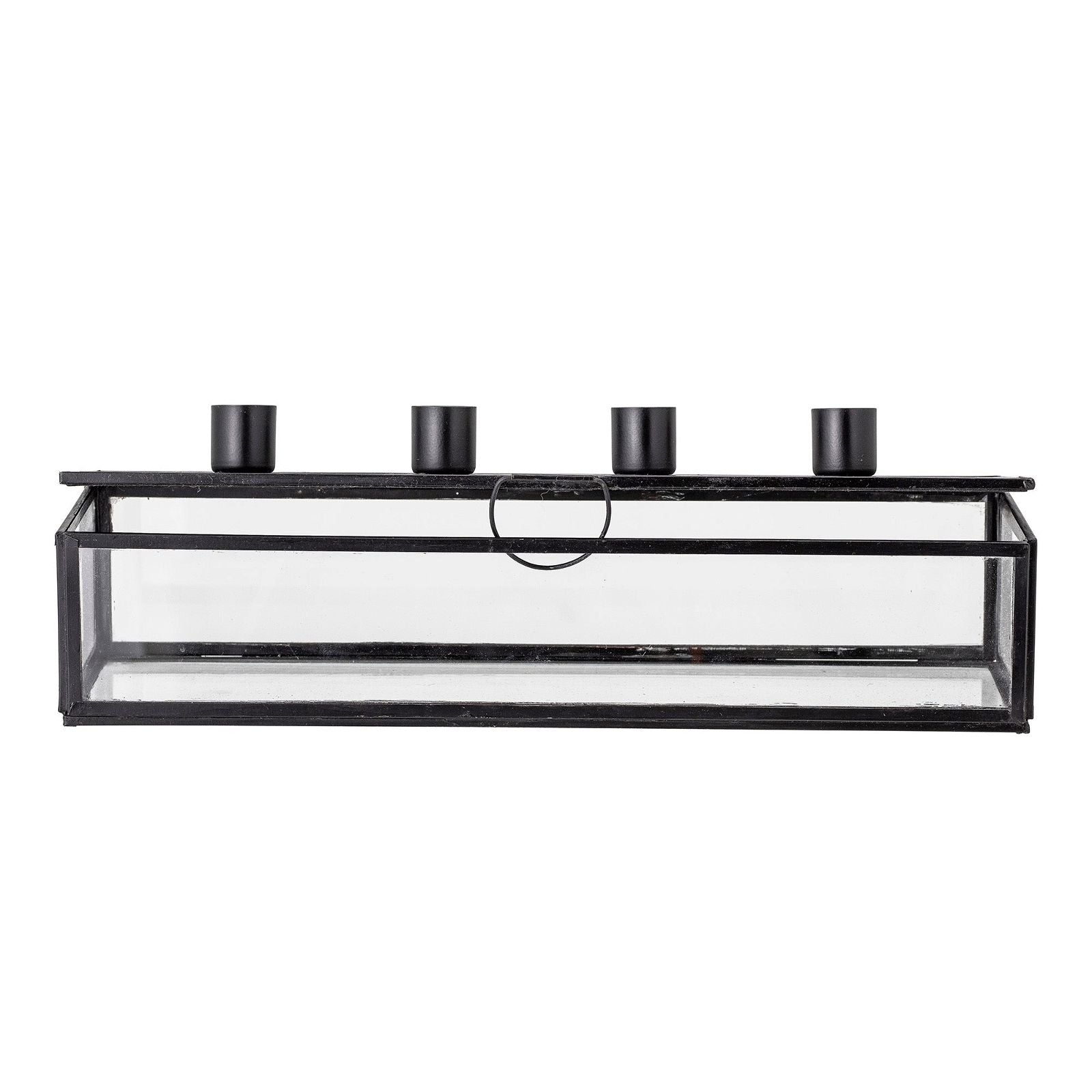 Bloomingville Pelo Advent Candle Holder, Black, Glass - vivahabitat.com