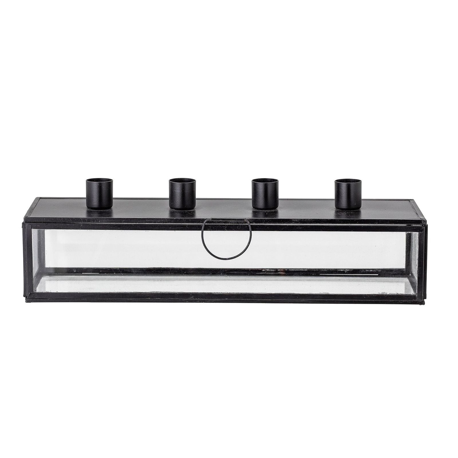 Bloomingville Pelo Advent Candle Holder, Black, Glass - vivahabitat.com