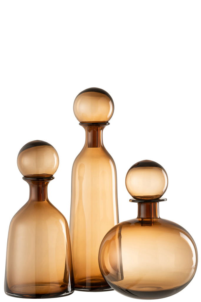 Bottle+Plug Regular Decorative High Glass Brown Large - vivahabitat.com