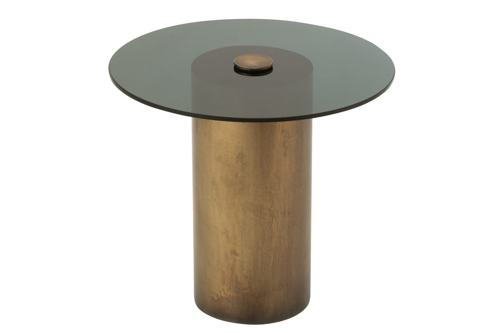 Side Table Soni Iron/Glass Black/Bronze - vivahabitat.com