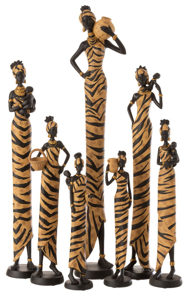 African Woman Zebra Poly Black/Brown - vivahabitat.com