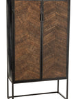 Bar Cabinet Ano Iron/Mango Wood Black/Brown - vivahabitat.com