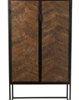 Bar Cabinet Ano Iron/Mango Wood Black/Brown - vivahabitat.com