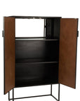 Bar Cabinet Ano Iron/Mango Wood Black/Brown - vivahabitat.com