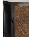 Bar Cabinet Ano Iron/Mango Wood Black/Brown - vivahabitat.com