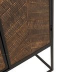 Bar Cabinet Ano Iron/Mango Wood Black/Brown - vivahabitat.com