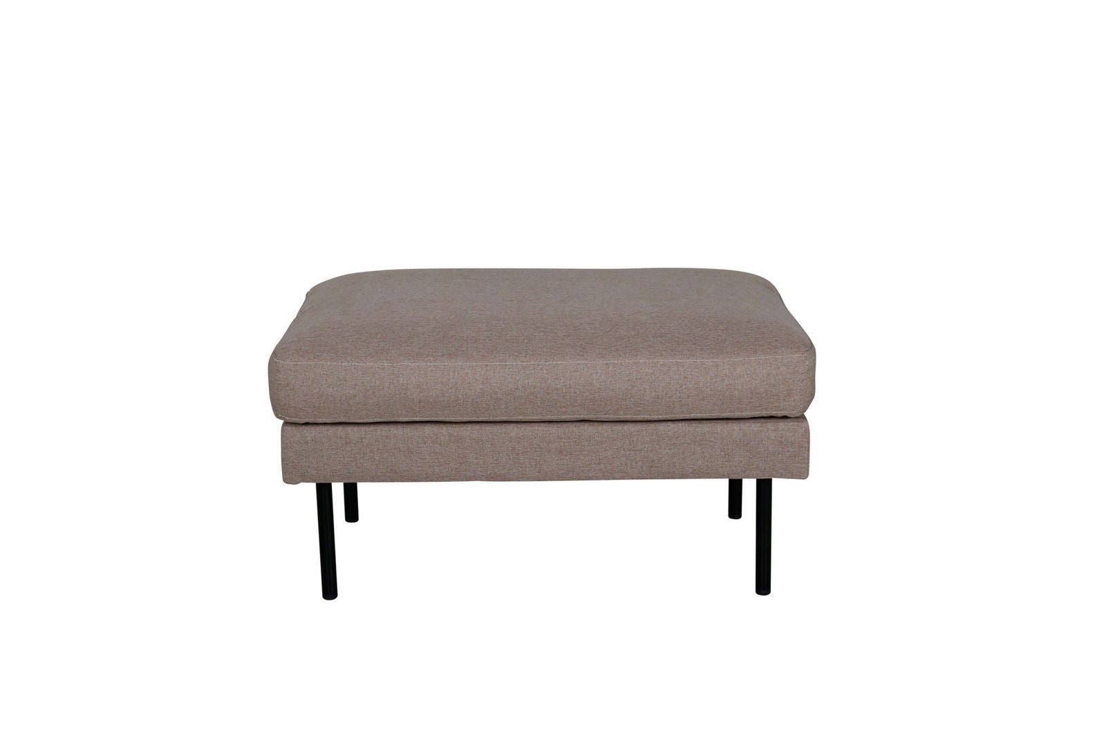 Venture Home Zoom Ottoman - Black / Brown Fabric - vivahabitat.com