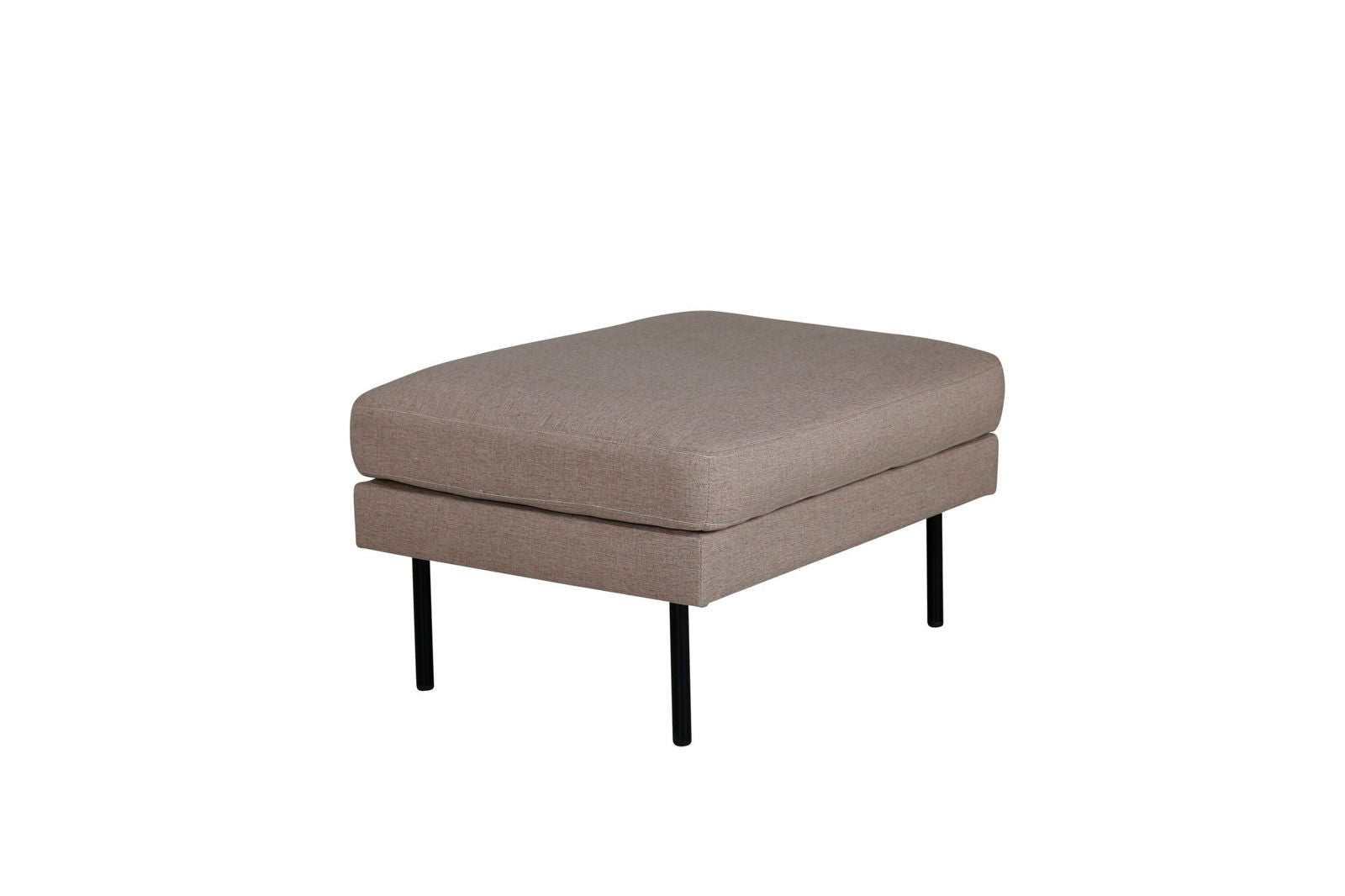 Venture Home Zoom Ottoman - Black / Brown Fabric - vivahabitat.com