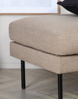 Venture Home Zoom Ottoman - Black / Brown Fabric - vivahabitat.com