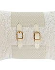 Buckle Cushion Jacquard White - vivahabitat.com