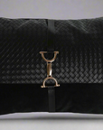 Buckle Cushion Velvet  Black - vivahabitat.com