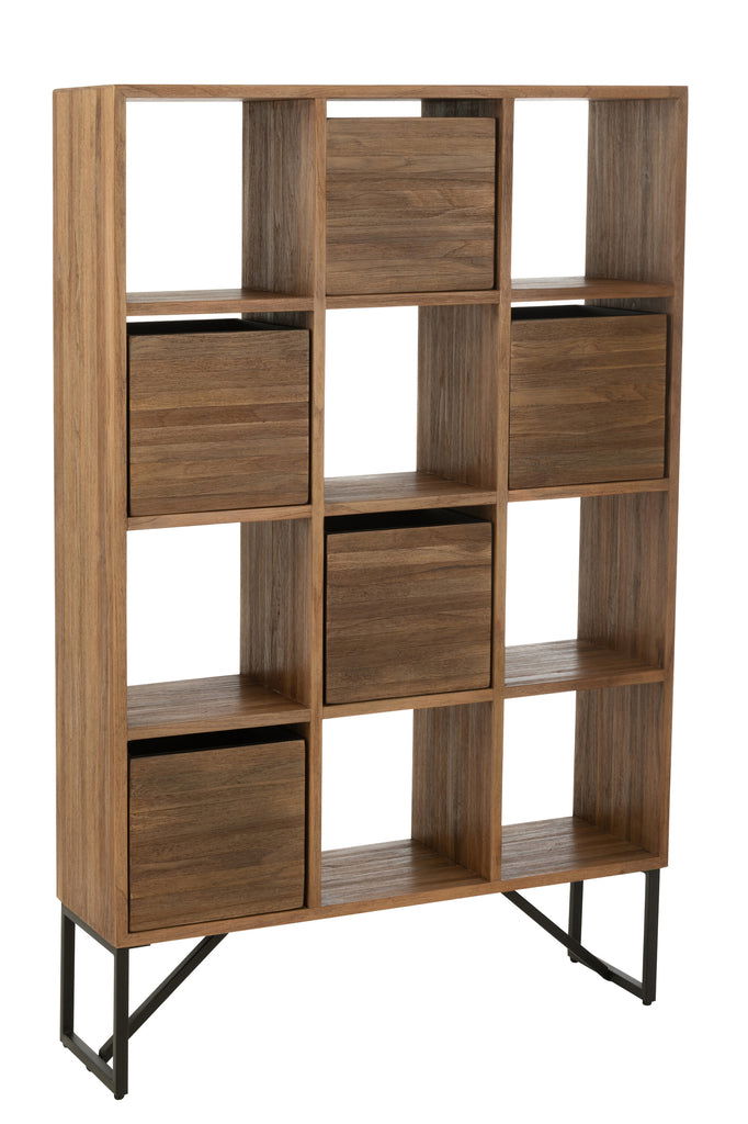 Cabinet With Drawers Recycle Teak Natural - vivahabitat.com