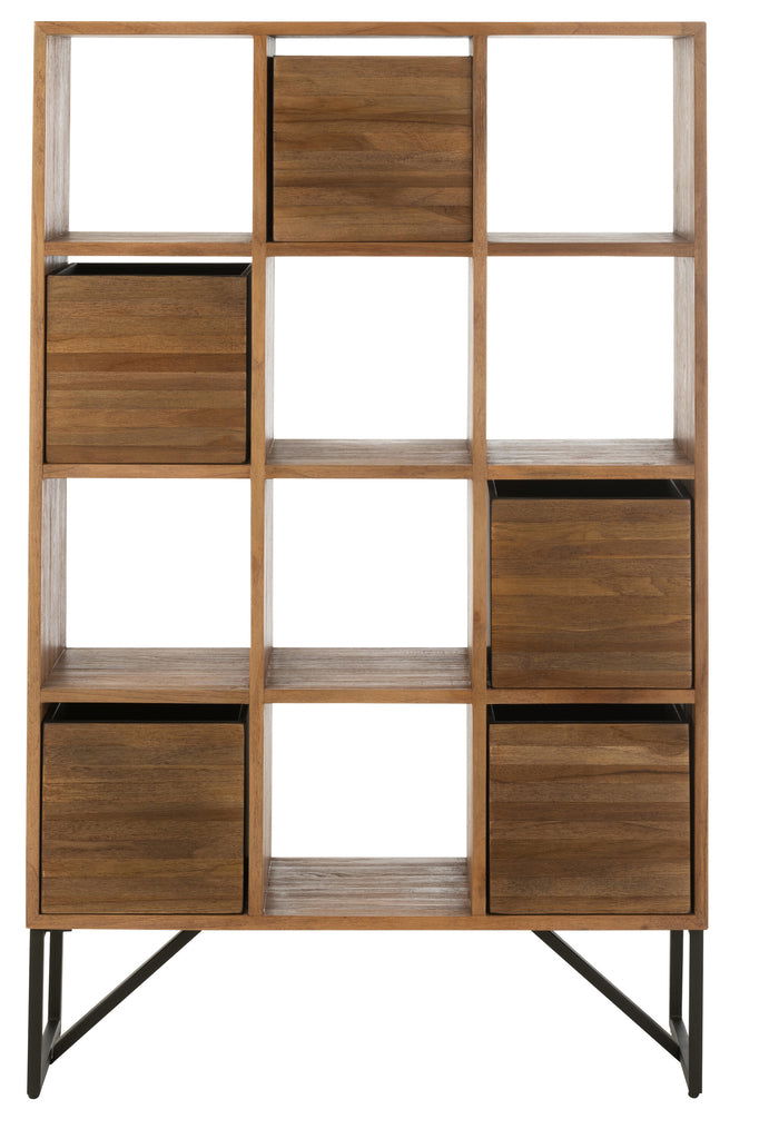 Cabinet With Drawers Recycle Teak Natural - vivahabitat.com