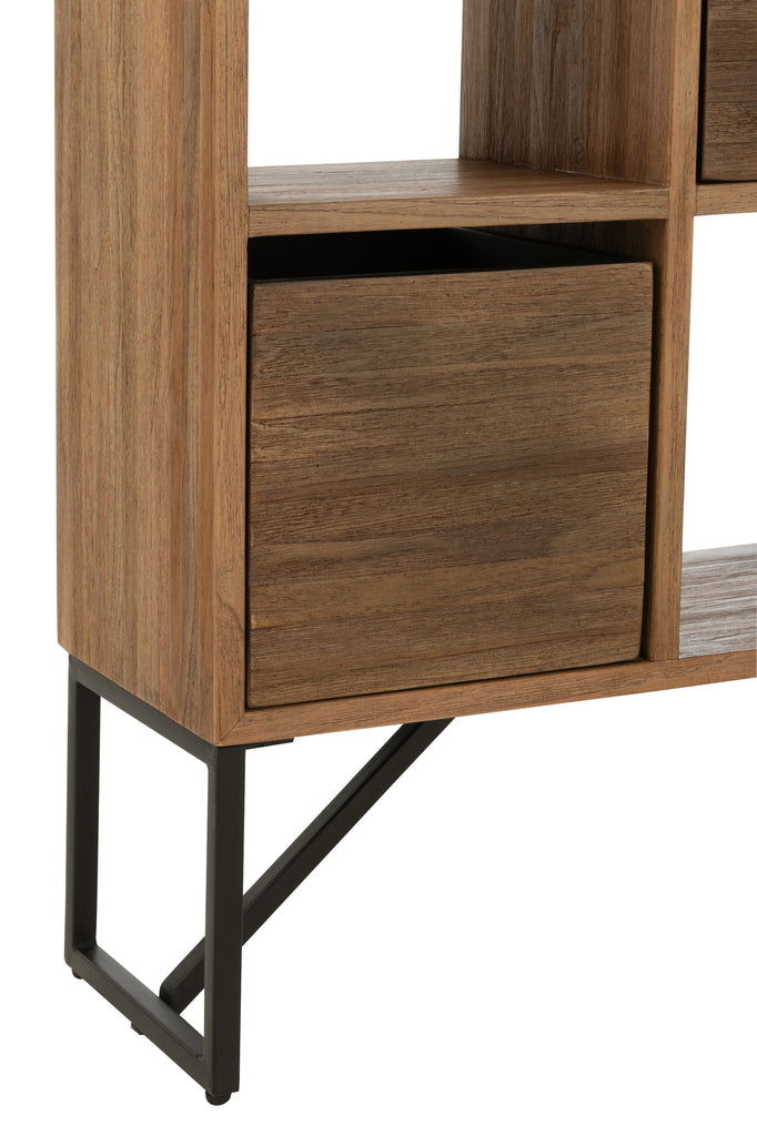 Cabinet With Drawers Recycle Teak Natural - vivahabitat.com