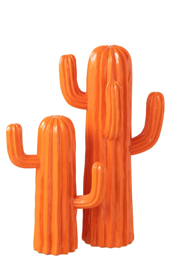 Cactus Polyresin Orange Large - vivahabitat.com