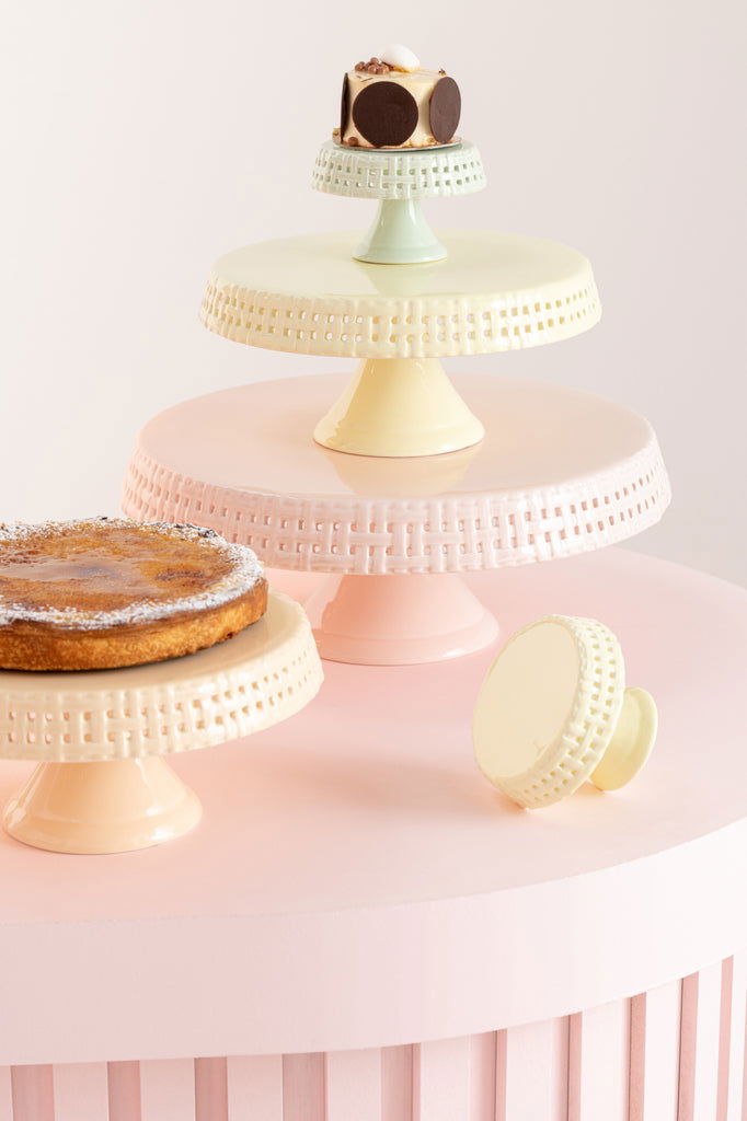 Cake Plate Ceramic Peach Medium - vivahabitat.com
