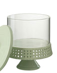 Cake Plate Under Glass Ceramic Green Large - vivahabitat.com