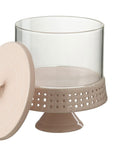 Cake Plate Under Glass Ceramic Pink Large - vivahabitat.com