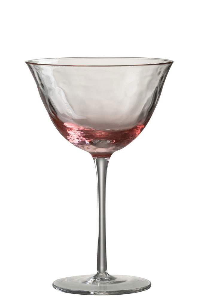 Cocktail Glass Irregular Glass Pink - vivahabitat.com