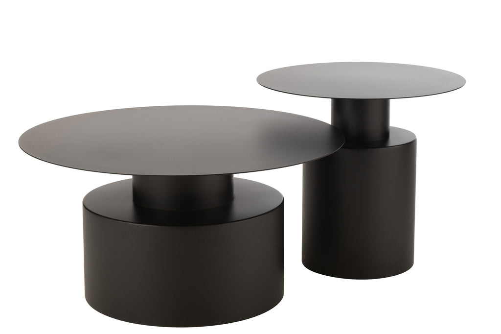 Coffe Table Round Metal Black - vivahabitat.com