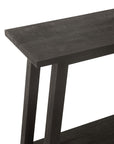 Console Square Mango Wood Black - vivahabitat.com