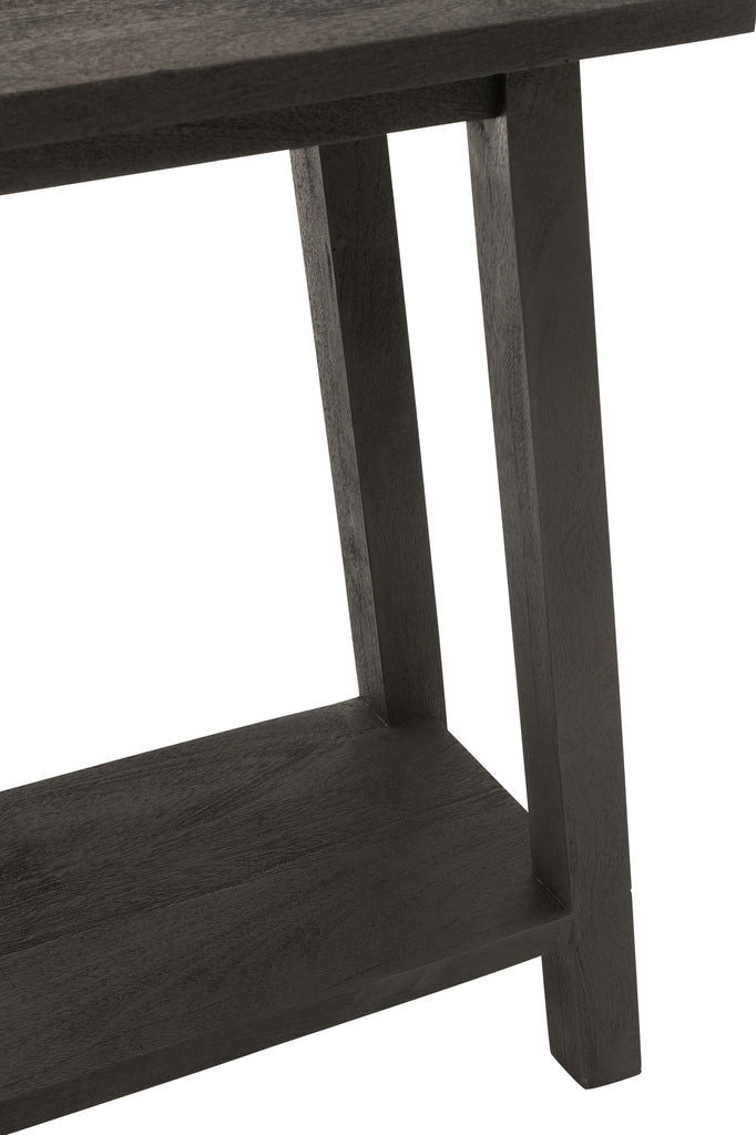 Console Square Mango Wood Black - vivahabitat.com