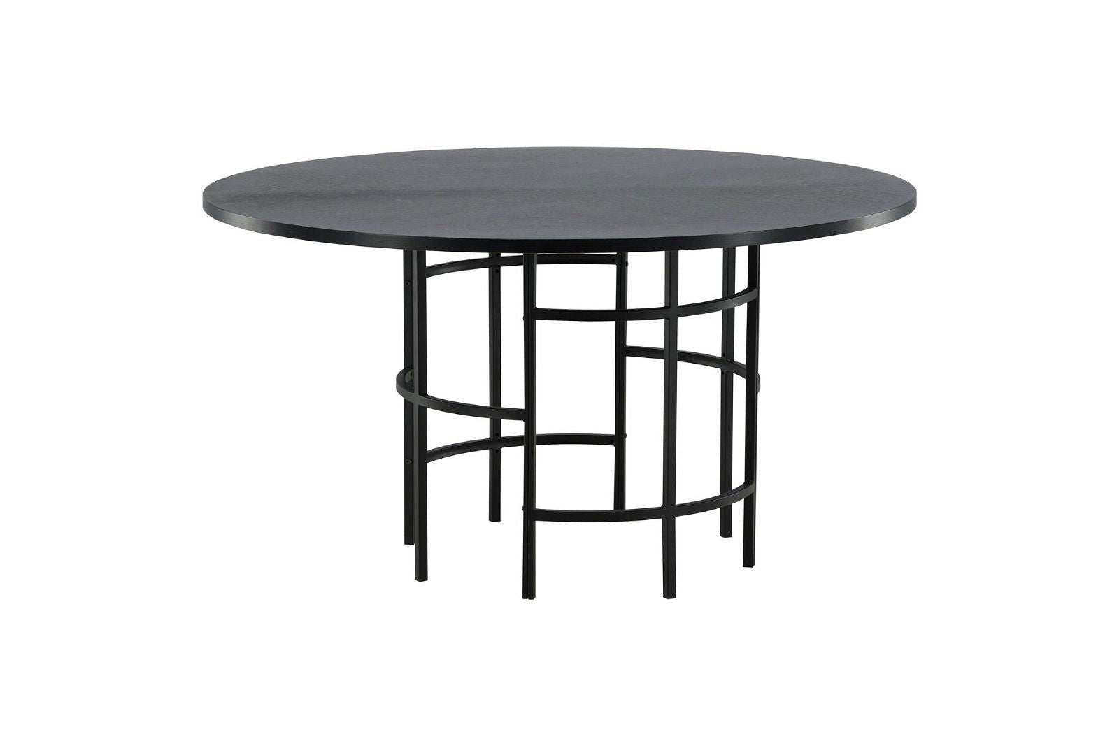 Copenhagen - Dining Table round - Black / Black - vivahabitat.com