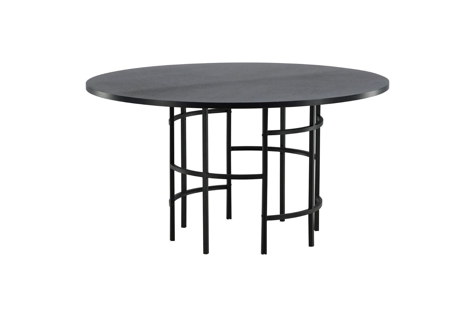 Copenhagen - Dining Table round - Black / Black - vivahabitat.com