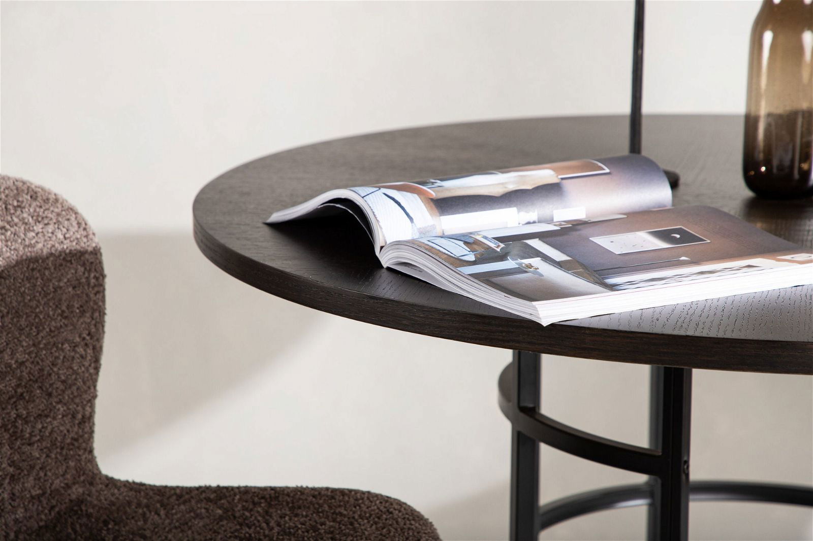 Copenhagen Dining Table - Black / Mocca Veneer - vivahabitat.com