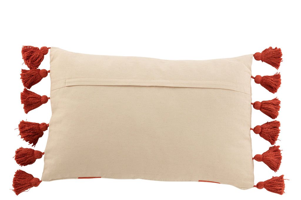 Cushion Beach Grooves Rectangle Cotton Coral - vivahabitat.com