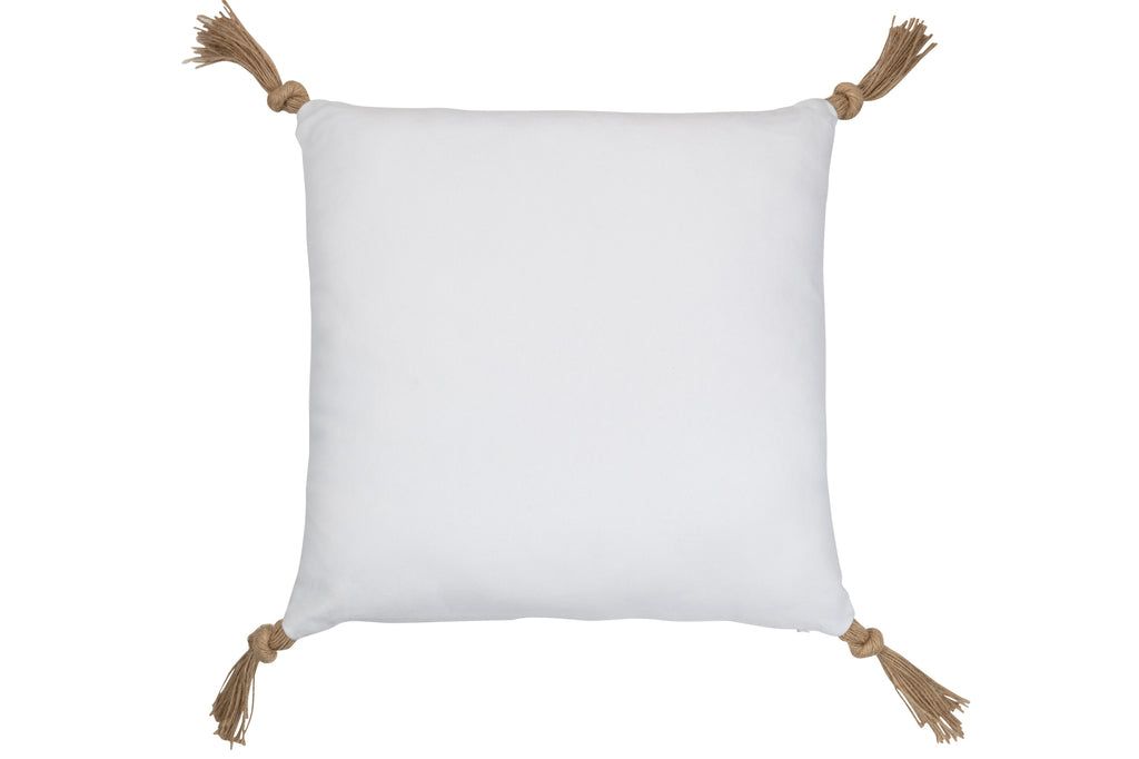 Cushion Face Square Polyester White - vivahabitat.com