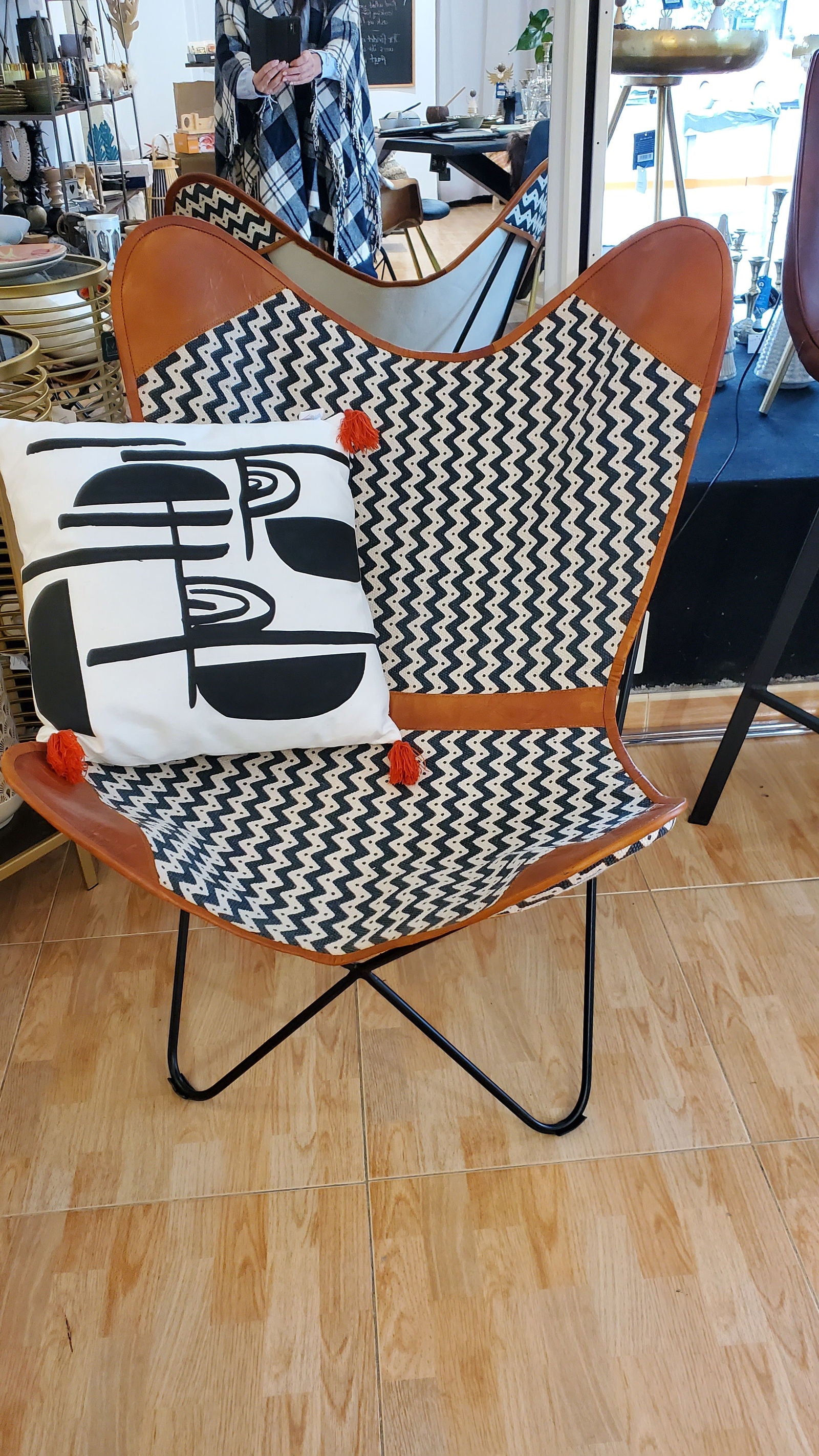 DKD Home Decor Another stylish, most comfortable butterfly chair! - vivahabitat.com