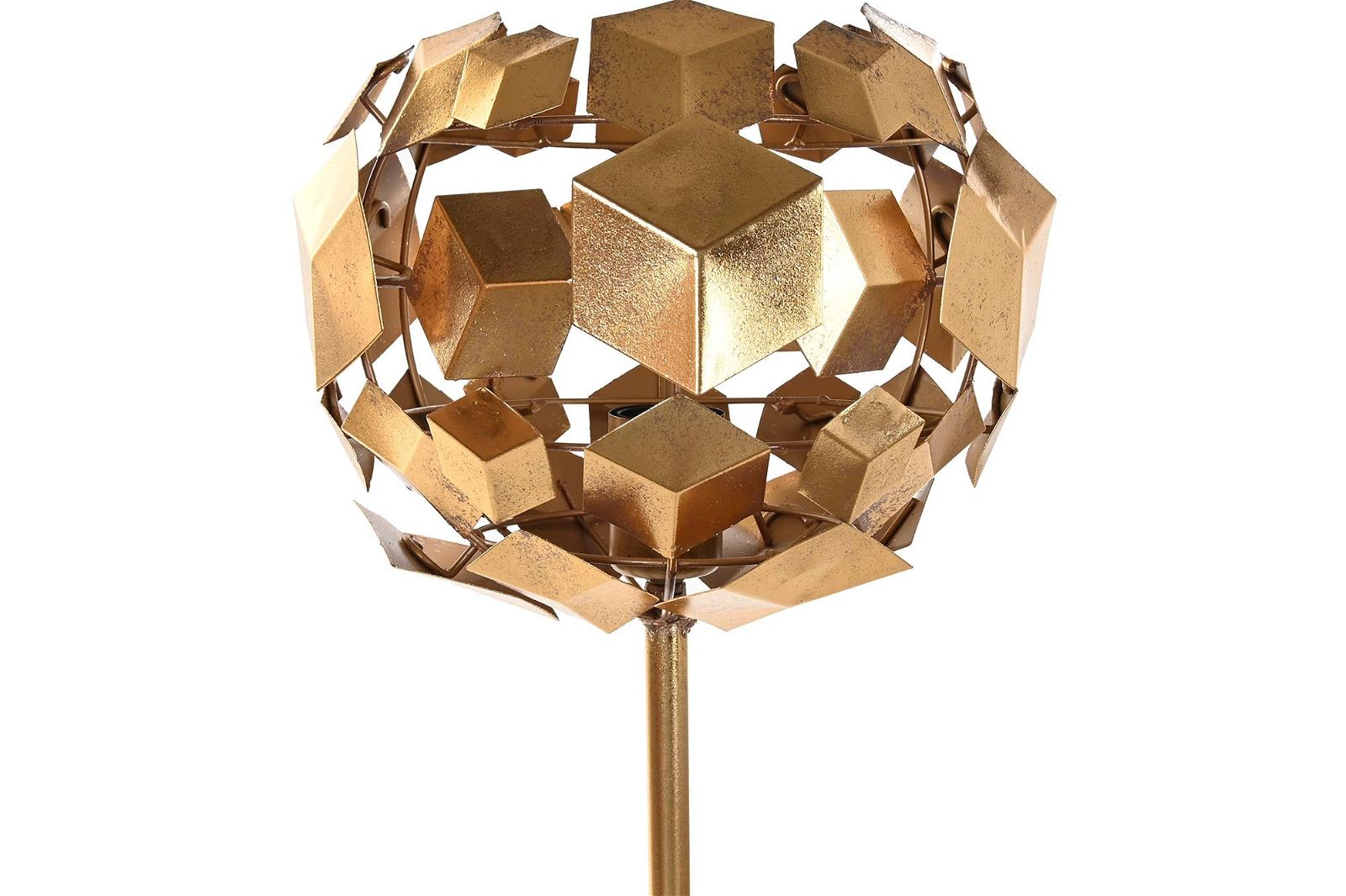 DKD Home Decor Geometric floor lamp in gold - vivahabitat.com