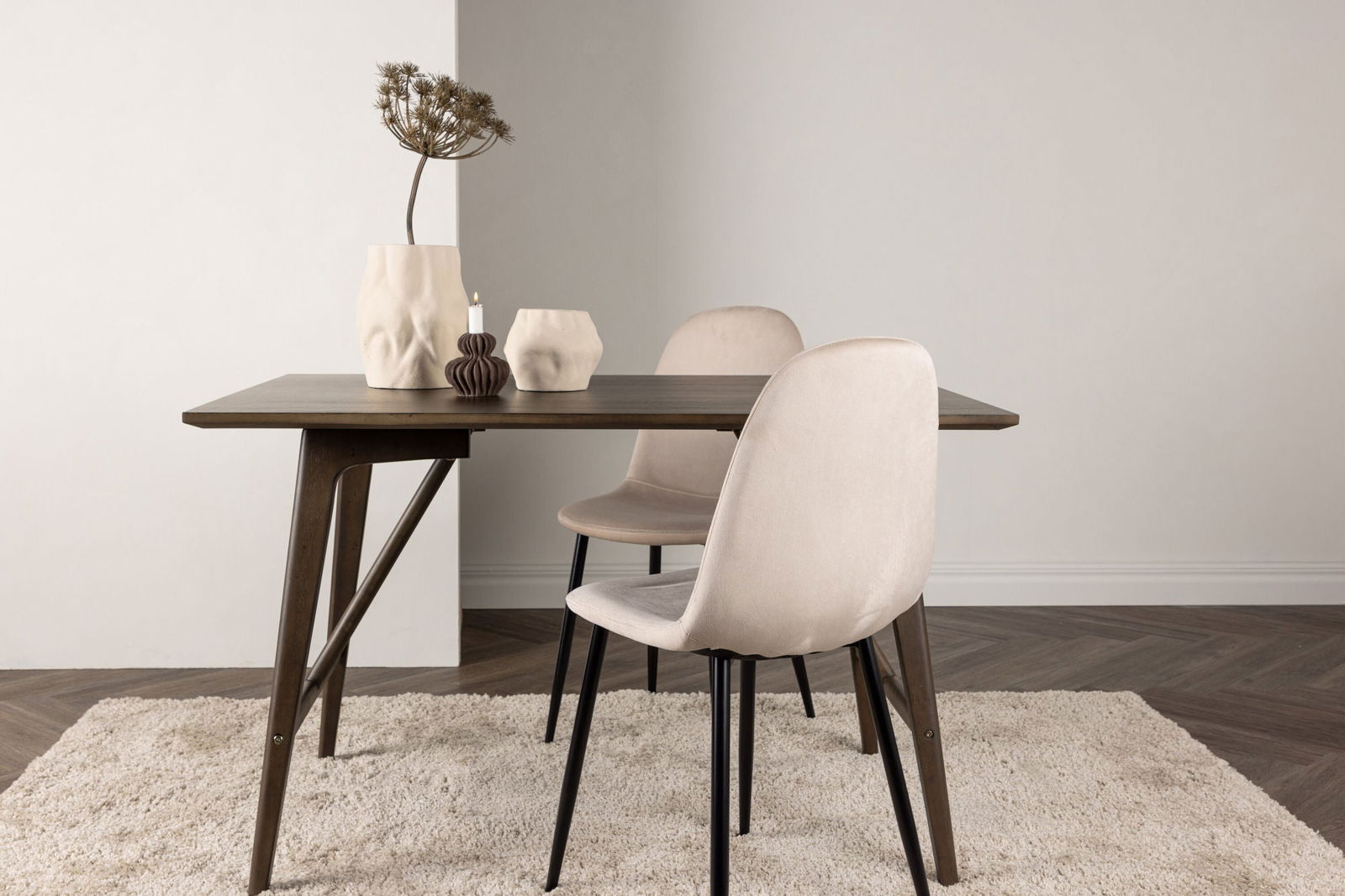 Venture Home Kaseidon Dining Table - Rubberwood / Dark Brown MDF - vivahabitat.com