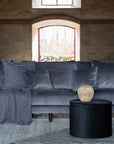 Venture Home Sofia Sofa - Black / Dark Grey Velvet - vivahabitat.com