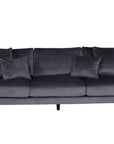 Venture Home Sofia Sofa - Black / Dark Grey Velvet - vivahabitat.com