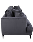 Venture Home Sofia Sofa - Black / Dark Grey Velvet - vivahabitat.com