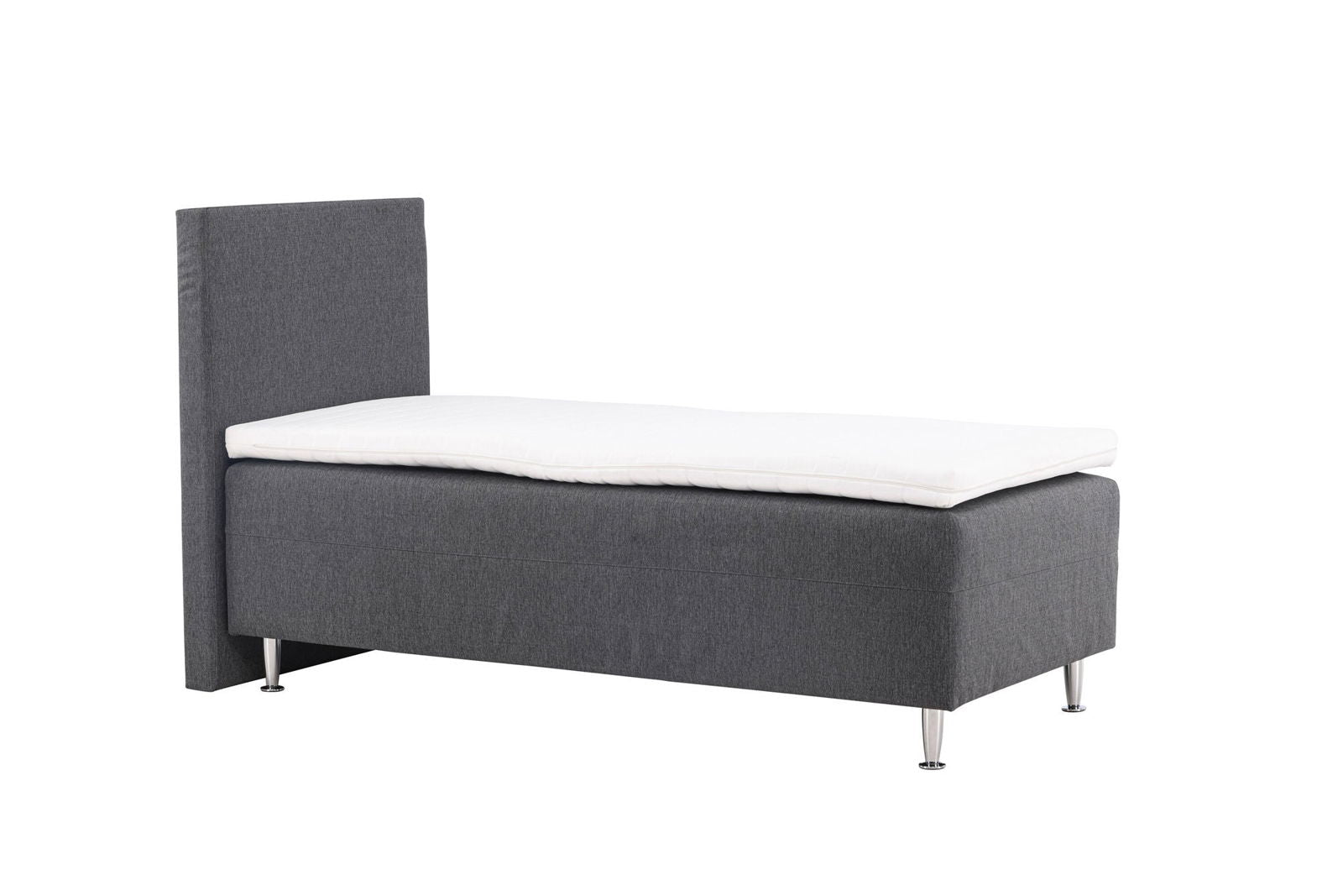 Venture Home Mesa Bed 90*200 - Matte Silver / Dark grey Fabric Lino 12 - vivahabitat.com