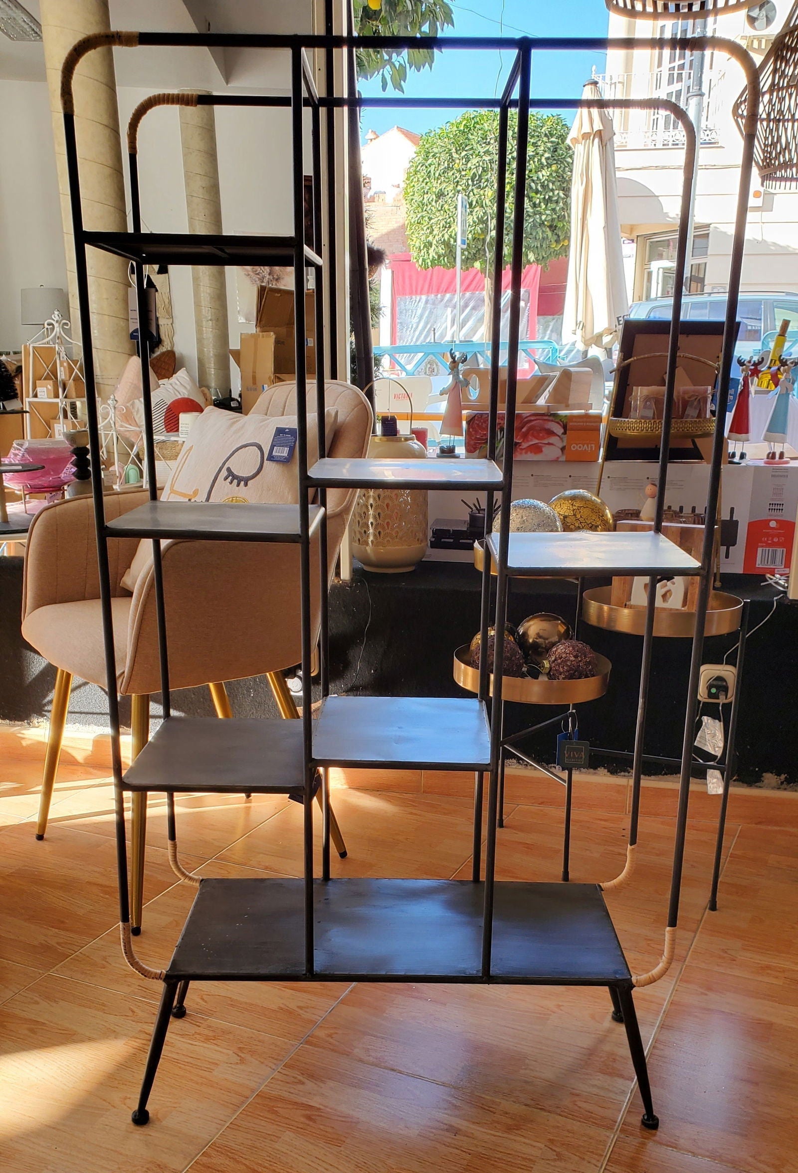 Decorative metal shelving unit - vivahabitat.com