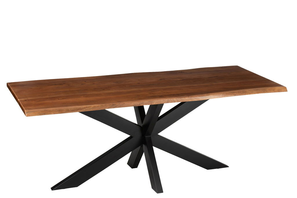 Dining Table Gerard Big Acacia Wood Brown - vivahabitat.com