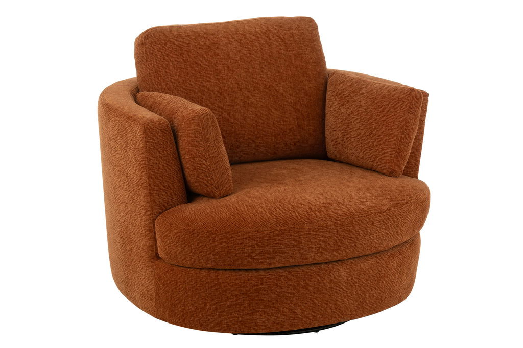 Chair Swivel Poplar Wood/Foam Rusty - vivahabitat.com