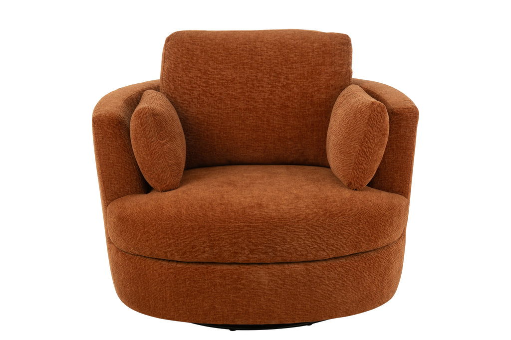 Chair Swivel Poplar Wood/Foam Rusty - vivahabitat.com