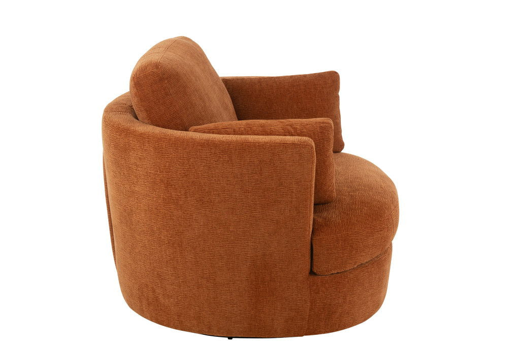 Chair Swivel Poplar Wood/Foam Rusty - vivahabitat.com