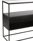 Console Square Metal/Glass Black - vivahabitat.com