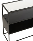 Console Square Metal/Glass Black - vivahabitat.com