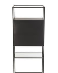 Shelf Rectangle Metal/Glass Black - vivahabitat.com