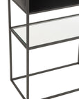 Shelf Rectangle Metal/Glass Black - vivahabitat.com